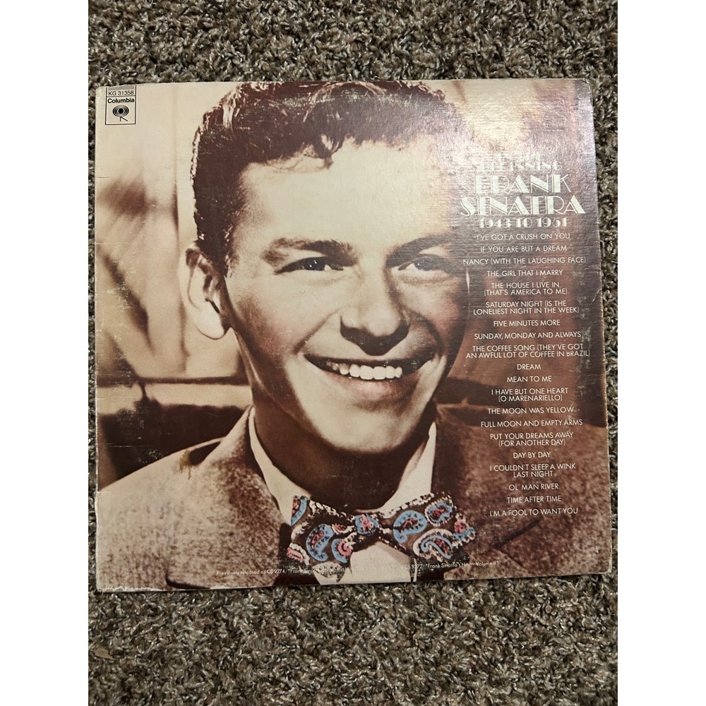 Frank Sinatra In The Beginning 1943-1951 Columbia KG 31358 2LP Vinyl Record Set